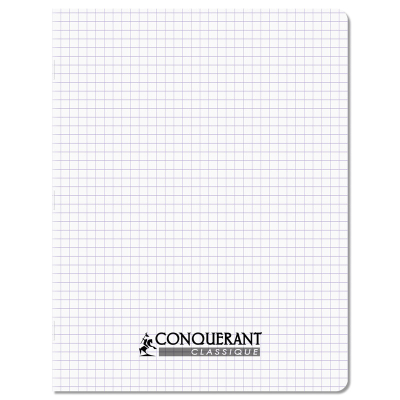 CAHIER PP INCOLORE 17X22 96P 5/5 90G PIQURE
